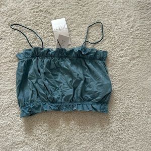 Zara ruffle crop top